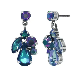 konplott - Ohrstecker - Afternoon Tea de Luxe blau/silver