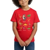 Spreadshirt T-Shirt Dinosaurier Arten Übersicht Dino T-Rex Comic Kinder T-Shirt (1-tlg)