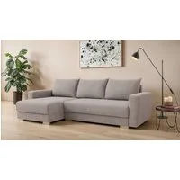 Home affaire Ecksofa MAGHERA universell Schlafsofa mit Bettkasten, Maße B/T/H: 255/142/84cm, L-Form mit Recamiere rechts oder links montierbar, hoher Sitzkomfort