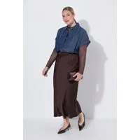 MIAMODA Jerseyrock Maxi-Satinrock A-Linie Elastikbund