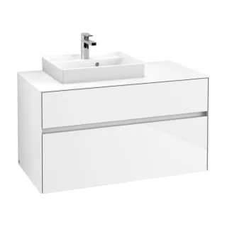 Villeroy & Boch Collaro Waschtischunterschrank C01400DH 100x54,8x50cm, Waschtisch links, Glossy White