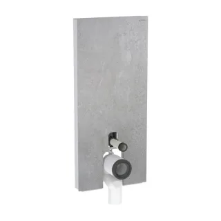Geberit Monolith Stand-WC-Modul 131033JV5 Bauhöhe 114cm, Front betonoptik, Seite aluminium