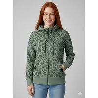 Ragwear Sweatjacke RYLIE PRINT ZIP O aus Baumwollmischung, normale Passform, mit Reißverschluss