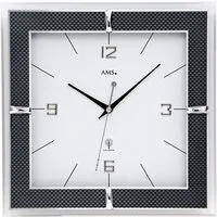 AMS Funkwanduhr F5855 (Quarzuhr,Wohnzimmer,Esszimmer,Küche,Arbeitszimmer,Büro, Flur)