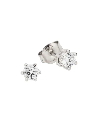 Zeeme Silber Ohrringe Silber 925 rhodiniert mit weißen Zirkonia-Steinen
