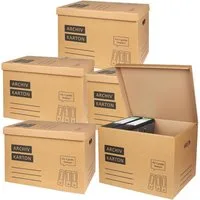 BURI Aufbewahrungsbox Archivschachteln Aktenkarton Transportboxen Archivkarton Archivbox A4