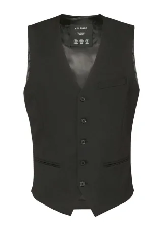 s.Oliver BLACK LABEL - Anzugweste im Slim Fit schwarz - Gr. - 48