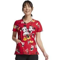 Cherokee Funktionsbluse Bunt bedruckter Damen Kasack "Mickey" Kasack mit Motiv