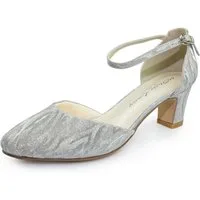 White Lady 700 brillant Glitter - Riemchen Pumps Slingpumps