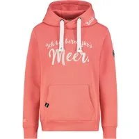 Eight2Nine Kapuzenpullover Damen Küstenhoodie bestickt Sweater, Kapuzensweatshirt mit Kängurutasche, mit Kapuze