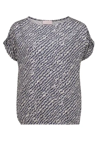betty barclay - so cosy - - Printshirt dark blue/beige - Gr. - 38
