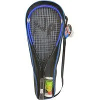 Speedbadminton Set in Tasche mit 2 Aluminium Schlägern und 3 Bällen aluminium, Retail