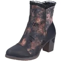 Rieker Stiefelette Trachtenstiefelette, Festtagsstiefelette, Blockabsatz, mit Warmfutter