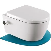 SSWW Dusch-WC mit Softclose WC-Sitz Tiefspül-WC spülrandloses WC Taharet, wandhängend, Abgang waagerecht
