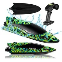 Overmax RC-Boot X-SURGE (Set, Komplettset), 2000W/2 Akkus/Auto-Flip/35kmH/Trimregler/LED-Beleuchtung