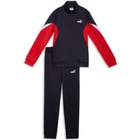 PUMA Trainingsanzug ESS BLOCK POLY SUIT B (2-tlg), zweiteiliges Set, mit Reißverschluss am Oberteil, Regular Fit