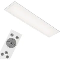 Briloner Leuchten LED Panel 7167016 Piatto, CCT - über Fernbedienung, LED fest integriert, Neutralweiß, Kaltweiß, Warmweiß, Tageslichtweiß, Deckenlampe, 100x25x6cm, 24W, Wohnzimmer, Schlafzimmer, Flur