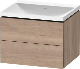 Duravit L-Cube Waschtisch-Set cbonded wandhängend 600x480x480 Ei Marmoriert Mt LC6950N55550000