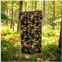 Zwoltex Handtücher Militär Design Badetuch 600 g/m² Baumwollfrottee, (70x140 cm 60° waschbar OEKO-TEX 100% GOTS Baumwolle), Detailreiche Tierillustration auf Handtuchstoff