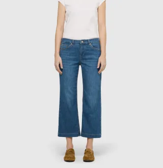 MAC - MAC JEANS - CULOTTE, Light weight denim blau - Gr. - 42