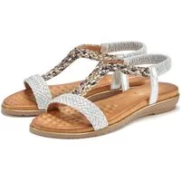 Vivance by Lascana Sommerschuh Sandale Sandalette, Sommerschuh mit geflochtenen Riemchen und weichem Fußbett