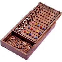 LOGOPLAY Spiel Code Finder, Gesellschaftsspiel, Code Finder – Logik- und Denkspiel aus edlem Samena-Holz für 2 Spieler