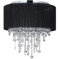 relaxdays Deckenleuchte Deckenlampe Organza Kristall