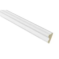 Hexim Perfect Stuckleiste, Flachleiste AD301, 7.38 €/m, Wand- und Deckenumrandung aus PU - 2 Meter Flachleiste, hart & stoßfest, weißes Zierprofil - Wandleiste vorgrundiert