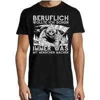Youth Designz Print-Shirt Beruflich was mit Menschen machen Herren T-Shirt mit lustigen Spruch für Herren