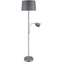 meineWunschleuchte Stehlampe mit Leselampe & Stoffschirm Höhe 170cm, Lesearm, ohne Leuchtmittel, große Designklassiker Steh-Leuchte für Lese-Ecke stehend, Höhe: 170cm