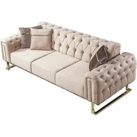 Villa Möbel Sofa Nova, 3-Sitzer 1 Teile, mit Relax-/Bettfunktion durch umklappbare Rückenlehne