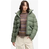 Superdry Steppjacke HOODED CITY PADDED JACKET Kunstfaser, relaxed fit