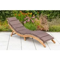 MERXX Gartenliege Capri, Akazie/Polyrattan, klappbar, natur, inkl. Kissen