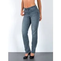 ESRA Straight-Jeans Premium High Waist Jeans Damen Straight Leg Hosen Stretch-Jeans G8 Straight Leg Damen Jeans High Waist Hose Stretch Regular Jeanshose