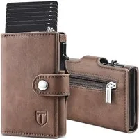 TEEHON Geldbörse Geldbörse Herren Slim RFID Schutz Leder Portmonee Herren (1-tlg), Automatisches Popup Herren Geldbörse