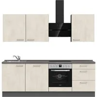 nobilia® Küchenzeile "Riva II", NEU: individuell anpassbar mit gratis Profi-Beratung, vormontiert, Breite 240 cm, Ausrichtung wählbar, wahlw. mit E-Geräten