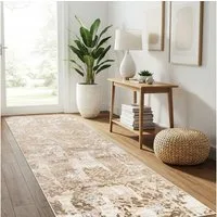 Tapiso Läufer CRYSTAL, rechteckig, Höhe: 8 mm, Langer Korridor-Läufer Schimmereffekt, pflegeleicht, Flur Schlafzimmer