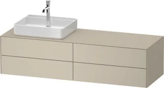 Duravit White Tulip Konsolenwaschtischunterbau wandhängend Taupe Seidenmatt 1300x550x408 mm - WT4867 WT4867L60600000