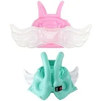 Sport-Knight® Schwimmweste Kinder Schwimmweste mit Engelsflügel mit Doppel-Airbag, Rosa oder Grün