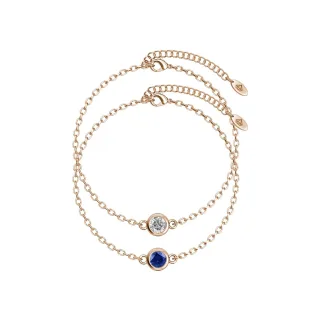 Geburtsstein-Armbänder – Roségold, Kristall und Blau