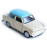 Welly Modellauto TRABANT 601 Modellauto 11,5cm Trabi Modell Auto 14 (Creme-Blau), Spielzeugauto Welly Metall Kinder Spielzeug Geschenk