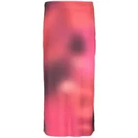 Desigual Jerseyrock Fließendes Lila Damenkleid mit Asymmetrie und Kontrastdetails