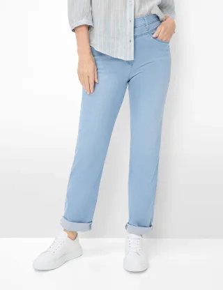 Raphaela by Brax Damen Five-Pocket-Hose Style CAREN NEW bleached Slightly Used, denim hellblau, Gr. 36