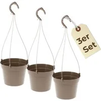 GarPet Blumentopf Blumenampel 3er Set Blumentopf Hängend Hängeblumentopf Hängeampel