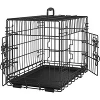 Yaheetech Tiertransportbox Hundebox mit Ausziehbaren Bodenwanne & Griff & 2 Türen bis 10 kg, Packmaß: 63 cm L × 42 cm B × 8,5 cm H