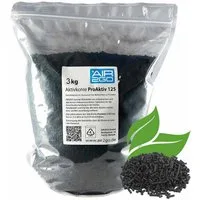AIR2GO Aktivkohlefilter 3kg Aktivkohle ProAktiv 125 Pellets aus Kokosnussschale für Berbel, Zubehör für Aktivkohlefilter für BERBEL Wesco, Umluftfilter BUF125+, BUF BDL95, BUF BIH95, BUF GU, BUF BDL 180, Passend für Dunstabzugshauben von BERBEL