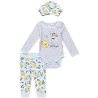 Disney Winnie Puuh Langarmbody Winnie Pooh Set Babybody Hose Tuch