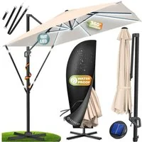 KESSER Ampelschirm, Sonnenschirm SUN XL 300 300 cm Inkl. Abdeckung 360° Drehbar & Neigbar