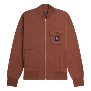 Fred Perry - Bomberjacke für Herren, Durchgehender Reißverschluss (Whiskybraun)
