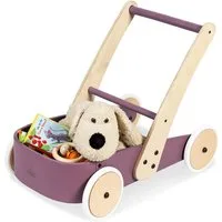 Pinolino® Lauflernwagen Fiete Lauflernhilfe mit Bremssystem aus Holz in Lila, (1-tlg), aus Holz